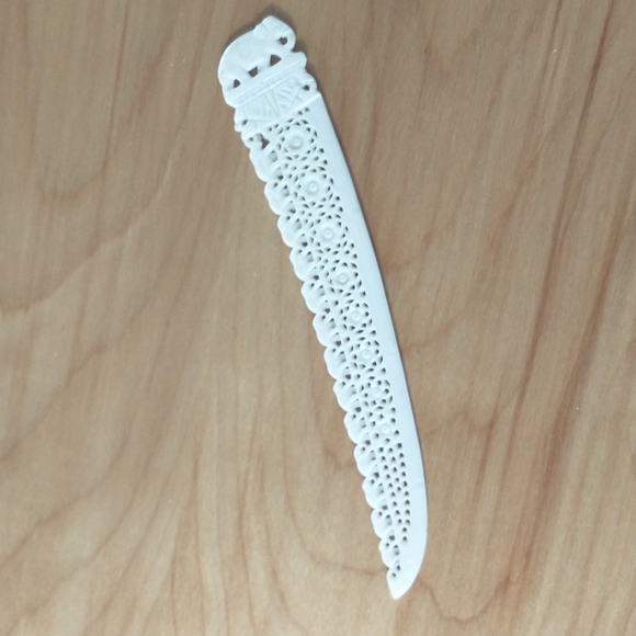 None Office Vintage Faux Ivory Elephant Letter Opener Poshmark